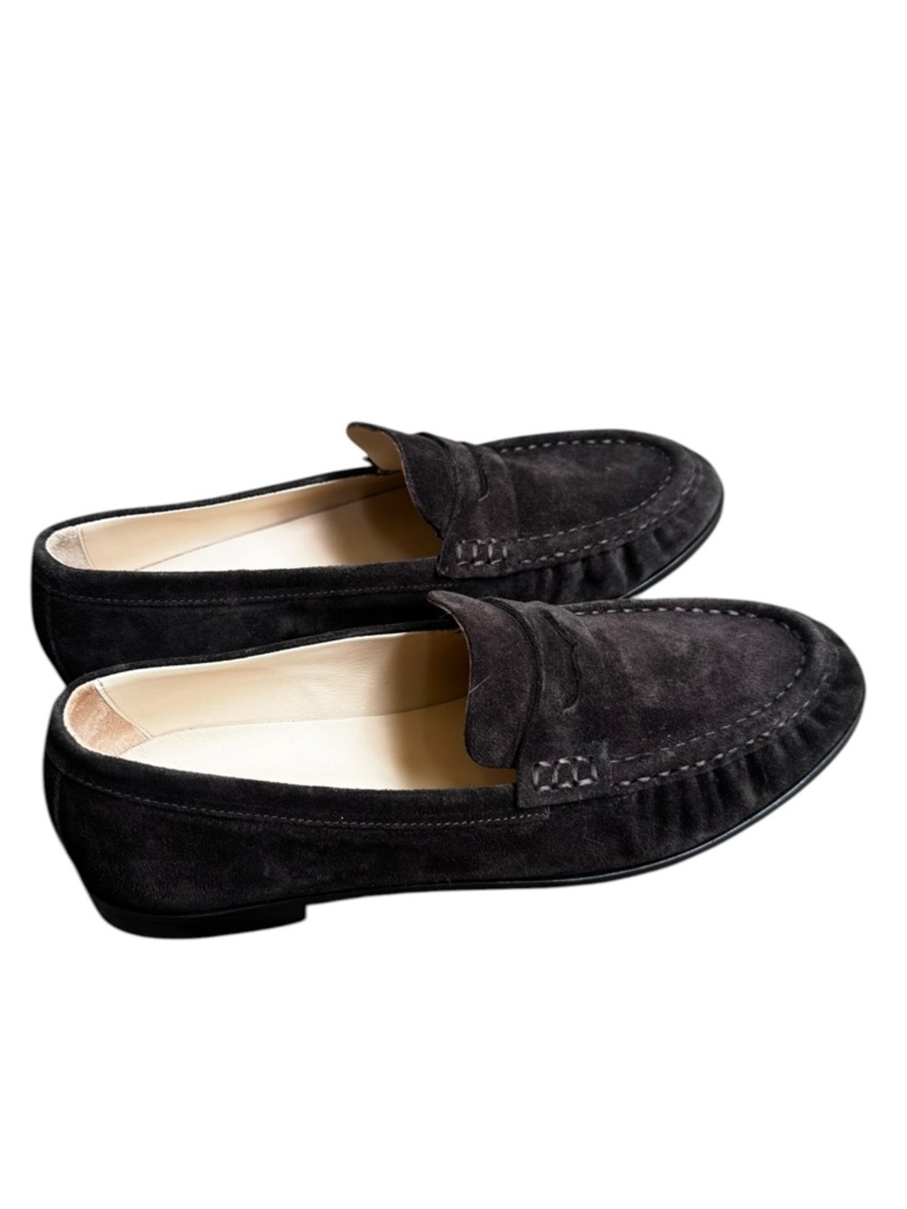 Tuckernuck Chocolate Suede Vivian Loafers 8.5 - Picture 4 of 8